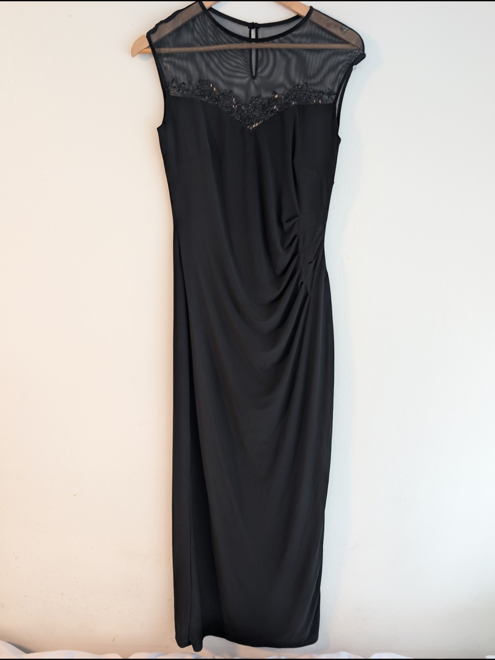 Lauren Ralph Lauren Black Evening Dress with Green Label Size 8